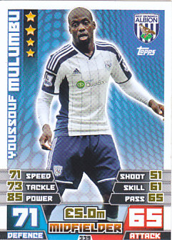 Youssouf Mulumbu West Bromwich Albion 2014/15 Topps Match Attax #339